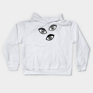 Teichopsia Eyes Black Kids Hoodie